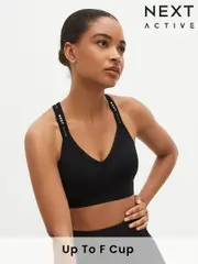 Black Active High Impact Dry Tech Sports Bra B-G (T98988) | $56