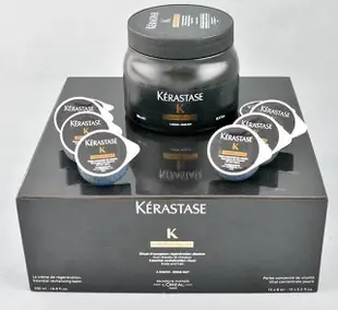 夏日小舖【深層護髮】KERASTASE 卡詩 黑鑽逆時調理組(髮膜500ml+精華膠囊8ml*15) (可超取)