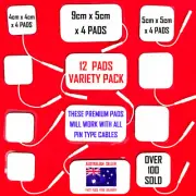 ALDI TENS EMS compatible ELECTRODE PADS - 12 PREMIUM PADS VARIETY PACK ⭐⭐⭐⭐⭐