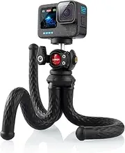 [Lammcou] Go Pro Tripod, Action Camera Flexible Octopus Gorrila Pod & Holder, Compatible With GoPro Hero 12 11 10 9 Insta-360 X3 G3, Bendy Bendable for Video Vlogging