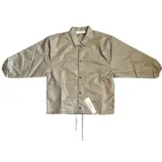 NWT Fear of God Essentials Kids Wood Logo Patch Drawstring Hem Jacket Size: 10