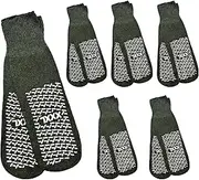 [MediCounter] 6 pairs Double Tread Bariatric Slipper Socks/Fall Prevention Socks- Grey (6 Pairs) - Larger, Wider, Longer Socks - As Used by NHS, Grey, 12/15 UK Wide