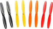 EKIND 8 Pcs Propeller 55mm Props 2-Blade Propeller 1mm Shaft for Fan Leaves Ship Model RC Aircraft Boat DIY Airplane Science and Education Toys (4 Color)