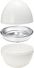 WATIIFUFU Microwave Egg Poacher 4 Egg Capacity Round Electric Cooker Retain Moisture