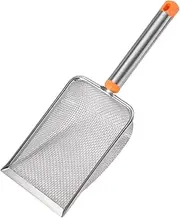 Generic Cat Litter Scoop Stainless Steel Pet Cleaning Scoop Fine Mesh for Puppy Rabbits, Mesh 2.0X2.0mm