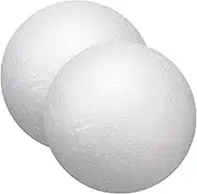 Foam Balls 2Pcs 7'' DIY Smooth White Christmas Foam Balls for Crafts Ornaments Styrofoam Balls for Crafting Large Foam Ball