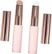 WOFASHPURET 2pcs Nail Art Brush Applicator Pen Flexible Manicure Tool for Easy Powder Application Portable and Convenient for Home Travel Use