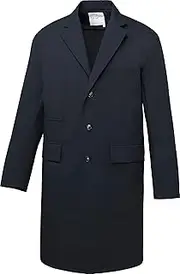 UNITE DIVISION OF ME(ユナイト ディビジョン オブ エムイー) DOM0030 Doctor Coat (Long Sleeve) [Men] [Anti-Perme/Anti-Static/Stretch/Antibacterial/UV Protection/Easy Care], C-50 Dark Navy, LL