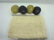 GIANNA ROSE ATELIER SPA STONE SOAP - SET OF 4 ON TRAY COMES W/ CLOTH - NEW