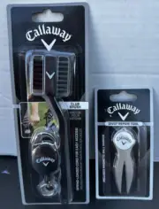 CALLAWAY CLUB BRUSH & DIVOT REPAIR TOOL NIP Sold as Set "GOLF"