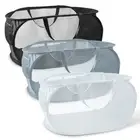 Reinforced Collapsible Laundry Baskets, 3Pcs High-Strength Mesh Pop Up Laundr...