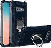 Cavor for Samsung Galaxy S10e Case,360°Rotation Ring Holder Kickstand [Work with Magnetic Car Mount] Shockproof Scratch-Resistant Protective Cover (5.8")-Navy Blue