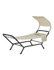 [Gardeon] Hammock Bed With Stand Sun Lounge Chair in Beige