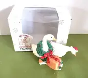 Vintage Resin Christmas Geese Holiday Impressions Figurine Taiwan 1988 New
