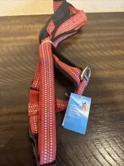 Step-In Dog Harness, Reflective, Neoprene Padded, Large, Red by Vibrant Life New