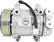Sd7v16 AC Compressor，Compatible With Peugeot 206 306 406 806 607 807，Compatible With Citroen C5 C8 Aircon 9645306580 6453CL 9626902180 6453JF 1237 1211