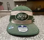 New York Jets Hat Cap by Reebok Official Sideline Stretch Fit NFL Cap S/M
