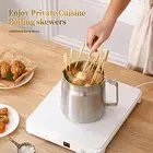 Deep Frying Pot with Strainer Basket Kitchen Leakproof Oil Storage Container
