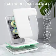 KIYOSAKI Wireless Charger, 3 in 1 Charging Station, Charging Dock for AirPods and AirPods Pro, Watc