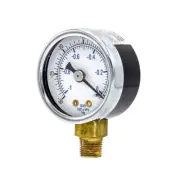 Dry Lower Mount Vacuum Gauge with 1.5" Dial, 30" Hg VAC/0 PSI, 1/8" Male NPT
