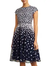 Hobbs London Betty Cascading Flower Dress