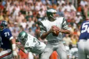 Roman Gabriel Philadelphia Eagles drops back to pass v the New Yo- 1974 Photo