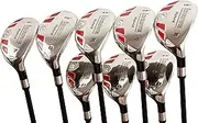 iDrive Hybrids Senior Men’s Golf All Complete Full Set, which Includes: #3, 4, 5, 6, 7, 8, 9, PW Senior Flex with Premium Arthritic Grip Right Handed Utility “A” Flex Clubs