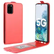 For Samsung Galaxy S20 FE 4G/5G Vertical Flip PU Leather Protective Case, Wallet Cover, Red