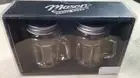 Mason Craft and More Glass Salt and Pepper Shakers with Handle Jar Rustic Decor