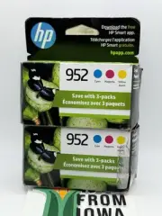 x2 HP 952 Cyan, Magenta and Yellow Ink Cartridges Exp 04/25 New OEM GENUINE