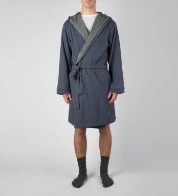 Bread & Boxers Hooded Waffle Knit Robe OSFM Size One Size Fits Most