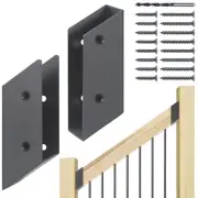 35° Stair Angle Stainless Steel Deck Railing Brackets Connectors for 2"X4" (Actu