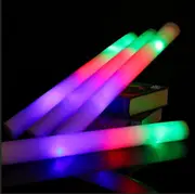 12/15/30/60pcs Led Glow Sticks Bulk Colorful Rgb Glow Foam Stick Cheer Tube Dark Light For Xmas Birthday Wedding Party Supplies 12 pcs Foam Stick