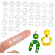 Set of 36 Polymer Clay Cutters for Earring Mini Clay Cutters for Polymer Clay