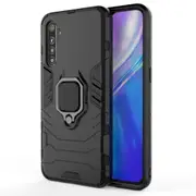 2PCS For OPPO Realme XT & K5 Shockproof PC + TPU Protective Case with Magnetic Ring Holder(Black)