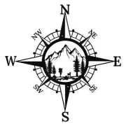 Metal Compass Art Wall Decorations Simple Line Drawing Hanging Wall Sculpture