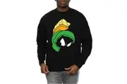 Looney Tunes Mens Marvin The Martian Face Sweatshirt (Black) - UTBI1928