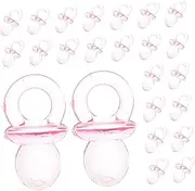 ibasenice 50pcs Mini Pacifier Shower Decor Cherub Shower Game Plastic Pacifiers Party