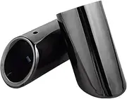 Car Exhaust Tip Muffler Tip Cover Compatible For AUDI Q7 TDI Quattro 2006 2007 2008 2009 2010-2013 Chrome Stainless Steel AUTO Accessories(95mm Black)