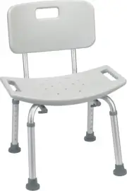 Safety Shower Chair Back Bench Bath Tub Stool Medical Gray Adjustable 400lbs.