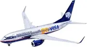 Pre-Built Model Aircraft 16CM for Aeromexico B737-700 N784XA 1:200 Diecast Airplane Replica Miniature Airliner Model Plane Miniature Airplane Model