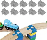 Train Track Connectors | Track Adapter for Wooden Train,Set of 10 Wooden Train Track Accessories for Kids Aged Over 3 Years Old, Track Connector Train Sets
