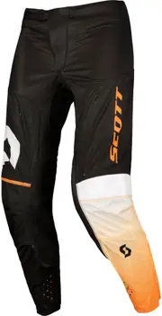 Scott Podium Pro S25, textile pants , color: Black/Orange/White , size: 30