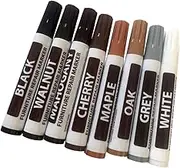 yuksok Furniture Touch up Markers Furniture Scratch Repair Pens Universal Portable Wood Paint Pens for Tables Molding Damaged Floors, 8pcs