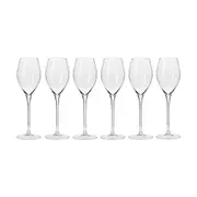 6pc Krosno Harmony 300ml Stemmed Prosecco Wine Glass Set Drinkware Set Clear