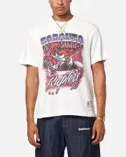 [MITCHELL & NESS] Mitchell & Ness Toronto Raptors Three Decades T-shirt Vintage White - Size M M Vintage White