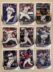 2025 Bowman Paper Rookie 9 Card Lot Jace Jung Luisangel Acuna Orelvis Martinez