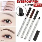 Waterproof Makeup Eyebrow Pencil Microblading 4 Fork Tip Tattoo Eyebrow Ink Pen