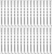 32 Sets M3 Door Handle Screws Nickle Plated Connecting Fixing Sleeve Bolts Male to Female Screws for Escutcheons Door Handle Roses Knobs Cabinet Drawer