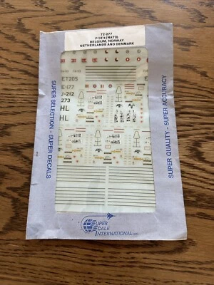 SuperScale Decal Sheet 1/72 Fighting Falcon F-16 NATO Countries 72-277